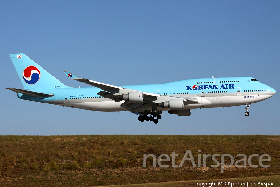 Korean Air Boeing 747-4B5 (HL7494) | Photo 23133