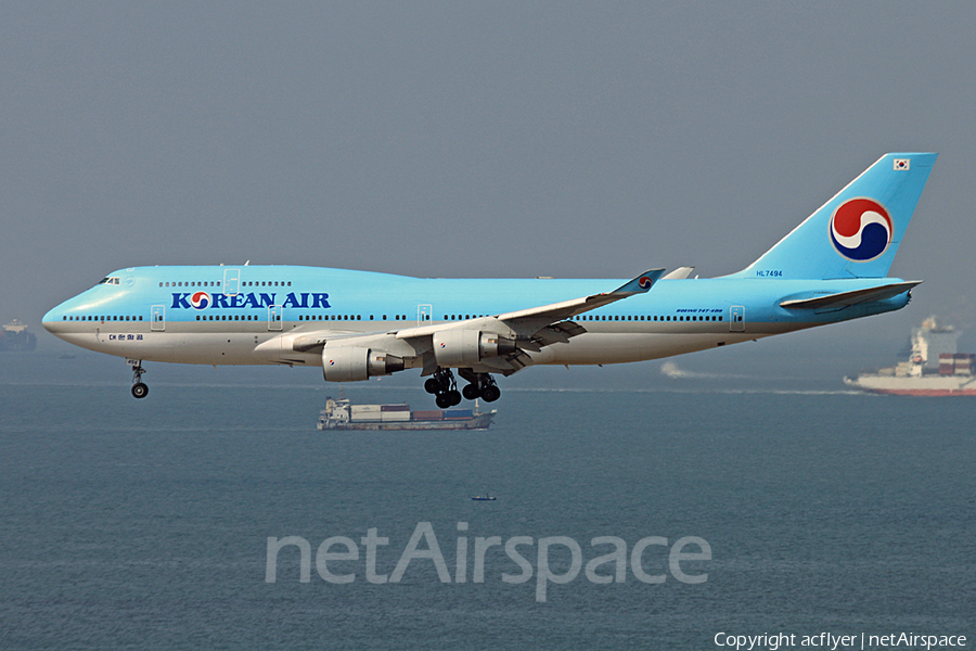 Korean Air Boeing 747-4B5 (HL7494) | Photo 368990