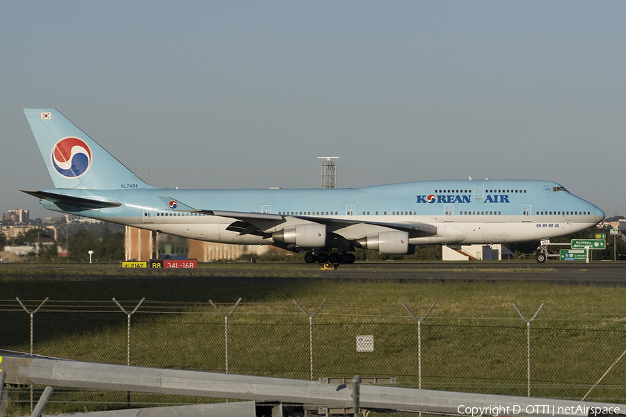 Korean Air Boeing 747-4B5 (HL7494) | Photo 282700