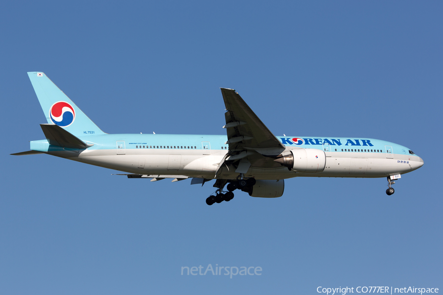 Korean Air Boeing 777-2B5(ER) (HL7531) | Photo 104512