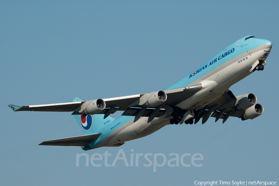 Korean Air Cargo Boeing 747-4B5(ERF) (HL7605) | Photo 21600
