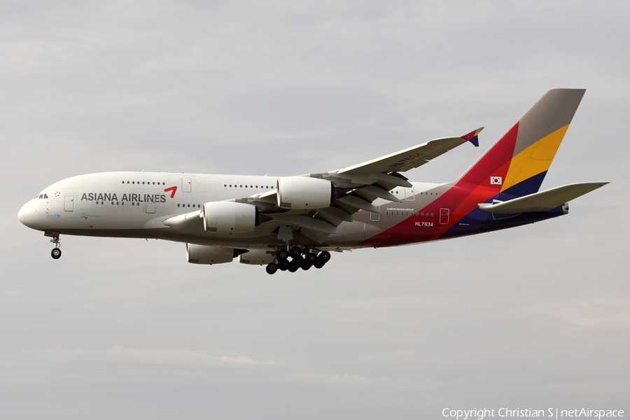 Asiana Airlines Airbus A380-841 (HL7634) | Photo 185168