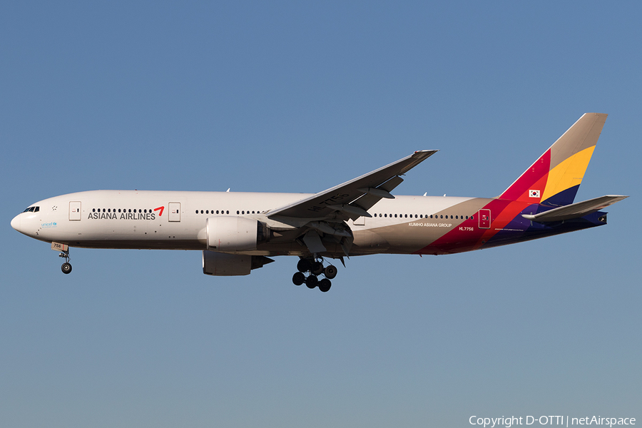 Asiana Airlines Boeing 777-28E(ER) (HL7756) | Photo 145219