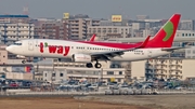 T'Way Air Boeing 737-8GJ (HL8021) at  Fukuoka, Japan