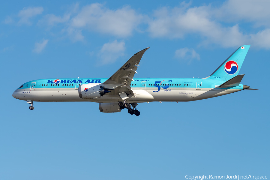 Korean Air Boeing 787-9 Dreamliner (HL8081) | Photo 316344