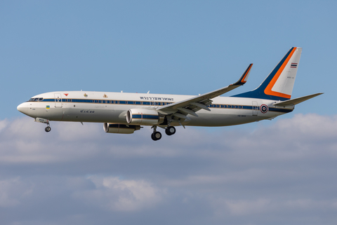 Royal Thai Air Force Boeing 737-8Z6(BBJ2) (HS-MVS) at  Leipzig/Halle - Schkeuditz, Germany