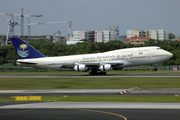 Saudi Arabian Airlines Boeing 747-368 (HZ-AIT) at  Singapore - Changi, Singapore