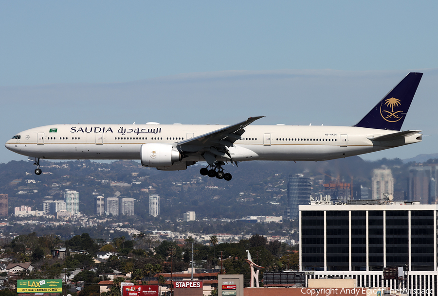 Saudi Arabian Airlines Boeing 777-3FG(ER) (HZ-AK36) | Photo 376665