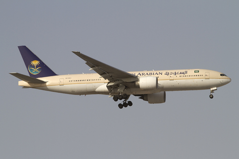 Saudi Arabian Airlines Boeing 777-268(ER) (HZ-AKJ) at  Dubai - International, United Arab Emirates