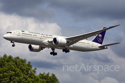 Saudi Arabian Airlines Boeing 787-9 Dreamliner (HZ-ARG) at  London - Heathrow, United Kingdom