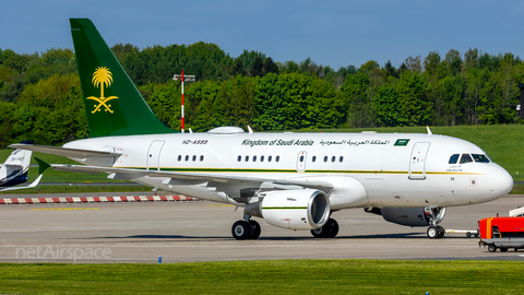 Saudi Arabian Royal Flight Airbus A318-112(CJ) Elite (HZ-AS99) at  Hamburg - Fuhlsbuettel (Helmut Schmidt), Germany