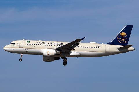 Saudi Arabian Airlines Airbus A320-214 (HZ-ASE) at  Frankfurt am Main, Germany