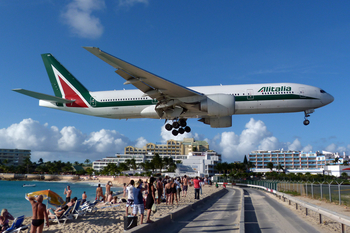 Alitalia Boeing 777-243(ER) (I-DISO) at  Philipsburg - Princess Juliana International, Netherland Antilles