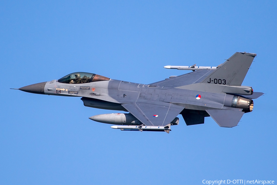 Royal Netherlands Air Force General Dynamics F-16AM Fighting Falcon (J-003) | Photo 239253