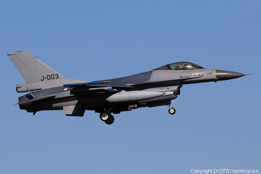 Royal Netherlands Air Force General Dynamics F-16AM Fighting Falcon (J-003) | Photo 309989