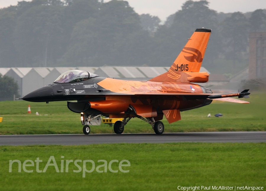 Royal Netherlands Air Force General Dynamics F-16AM Fighting Falcon (J-015) | Photo 35499