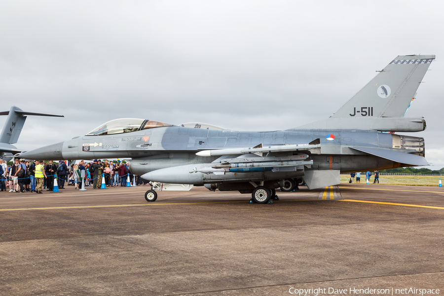 Royal Netherlands Air Force General Dynamics F-16AM Fighting Falcon (J-511) | Photo 194025