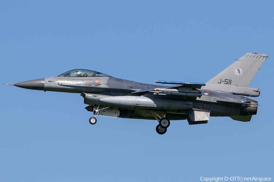 Royal Netherlands Air Force General Dynamics F-16AM Fighting Falcon (J-511) | Photo 240057