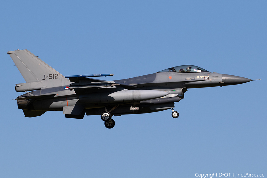 Royal Netherlands Air Force General Dynamics F-16AM Fighting Falcon (J-512) | Photo 309987