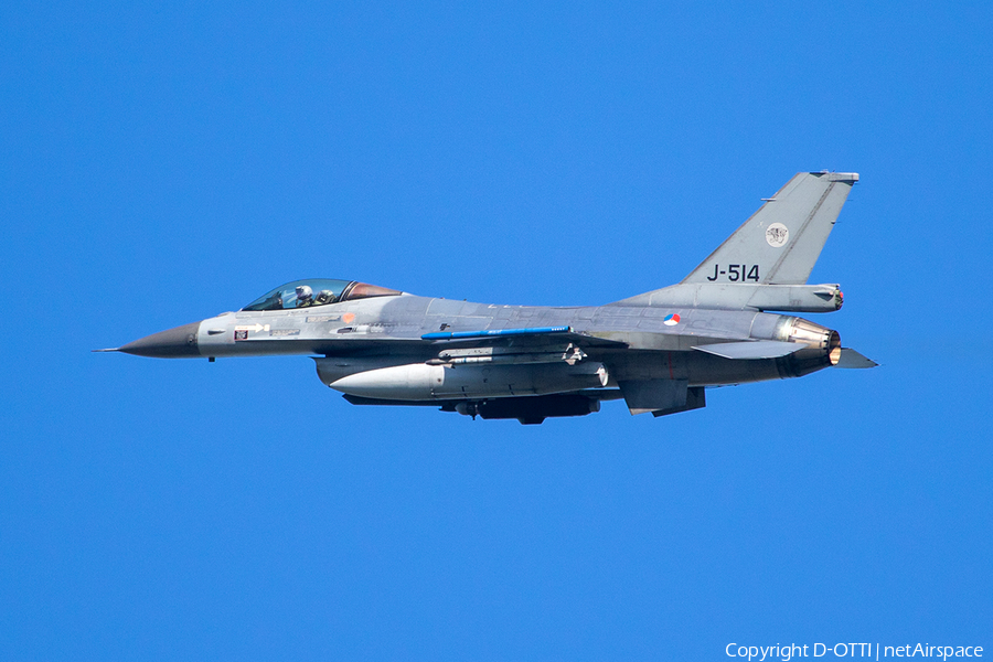 Royal Netherlands Air Force General Dynamics F-16AM Fighting Falcon (J-514) | Photo 239208