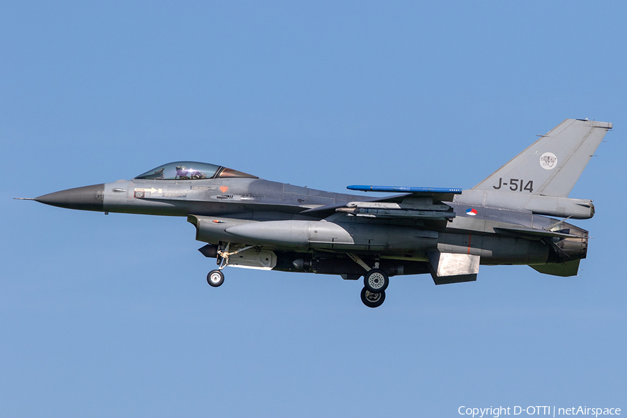 Royal Netherlands Air Force General Dynamics F-16AM Fighting Falcon (J-514) | Photo 239999