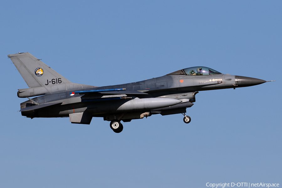 Royal Netherlands Air Force General Dynamics F-16AM Fighting Falcon (J-616) | Photo 311121