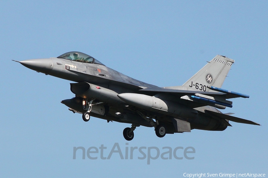 Royal Netherlands Air Force General Dynamics F-16AM Fighting Falcon (J-630) | Photo 240556