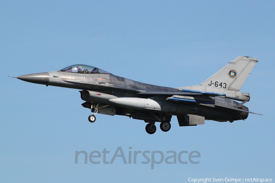 Royal Netherlands Air Force General Dynamics F-16AM Fighting Falcon (J-643) | Photo 239675