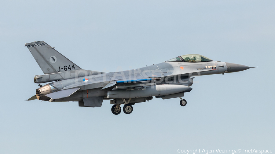 Royal Netherlands Air Force General Dynamics F-16AM Fighting Falcon (J-644) | Photo 391203