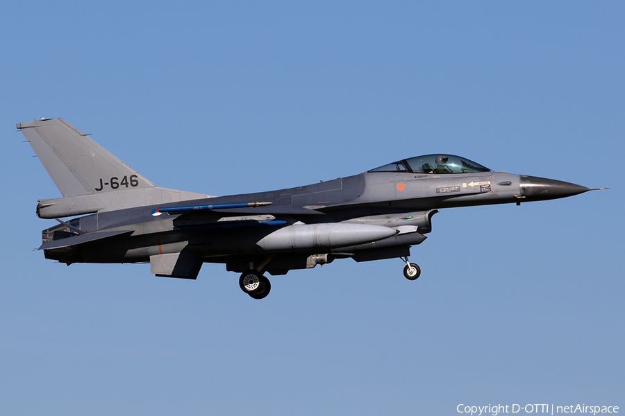 Royal Netherlands Air Force General Dynamics F-16AM Fighting Falcon (J-646) | Photo 309985
