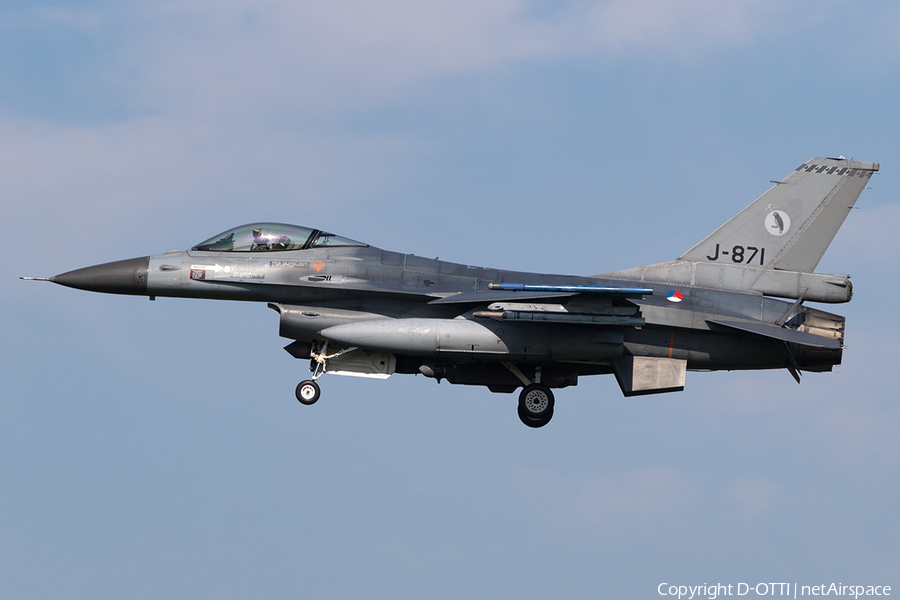 Royal Netherlands Air Force General Dynamics F-16AM Fighting Falcon (J-871) | Photo 154544