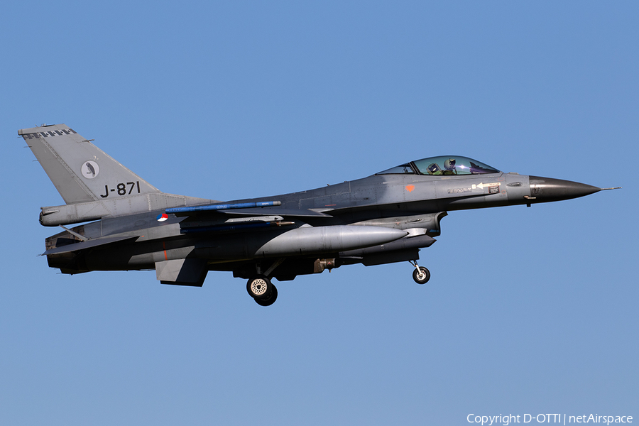 Royal Netherlands Air Force General Dynamics F-16AM Fighting Falcon (J-871) | Photo 309978