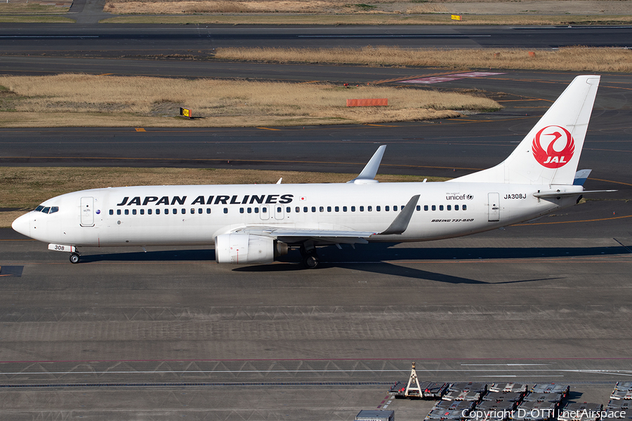Japan Airlines - JAL Boeing 737-846 (JA308J) | Photo 396460