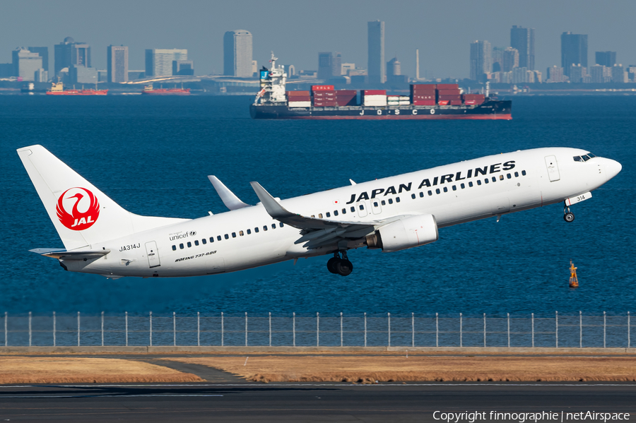 Japan Airlines - JAL Boeing 737-846 (JA314J) | Photo 607438