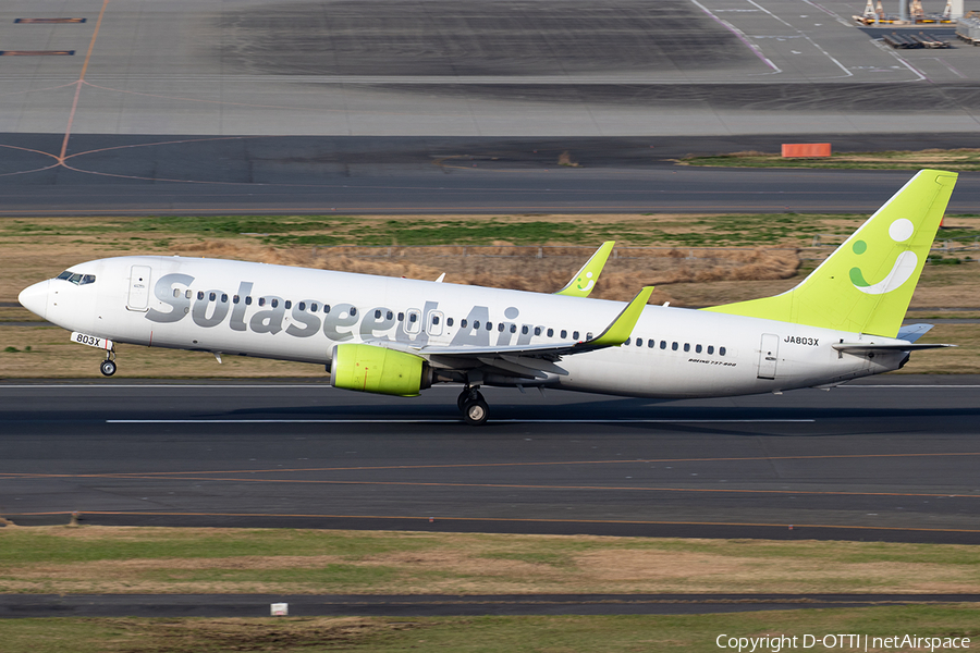 Solaseed Air Boeing 737-86N (JA803X) | Photo 389179