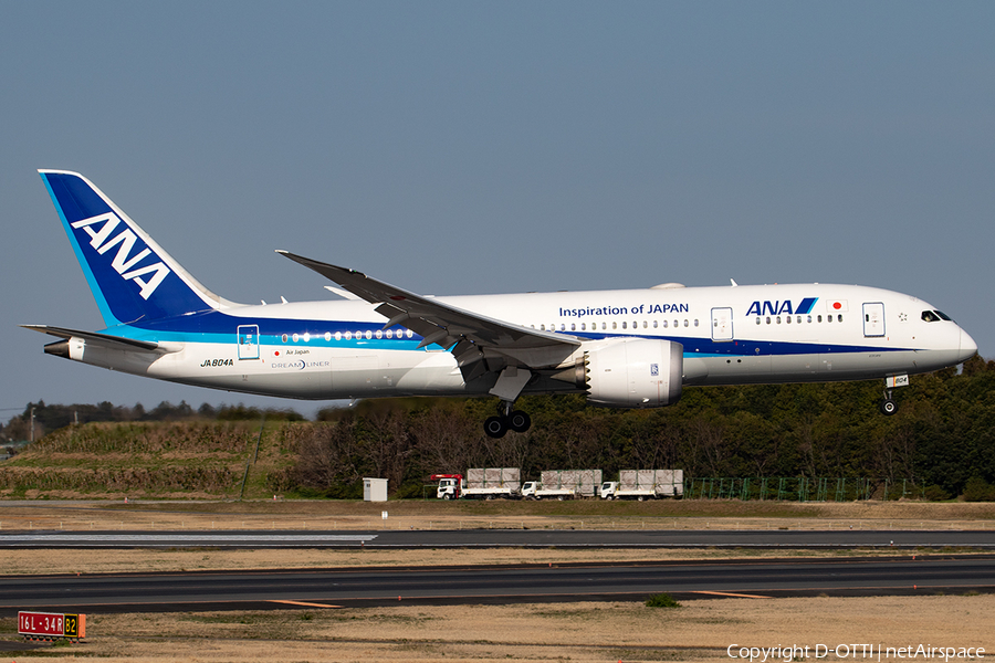 All Nippon Airways - ANA Boeing 787-8 Dreamliner (JA804A) | Photo 391124