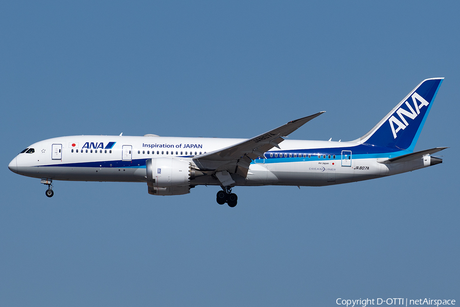 All Nippon Airways - ANA Boeing 787-8 Dreamliner (JA807A) | Photo 401149