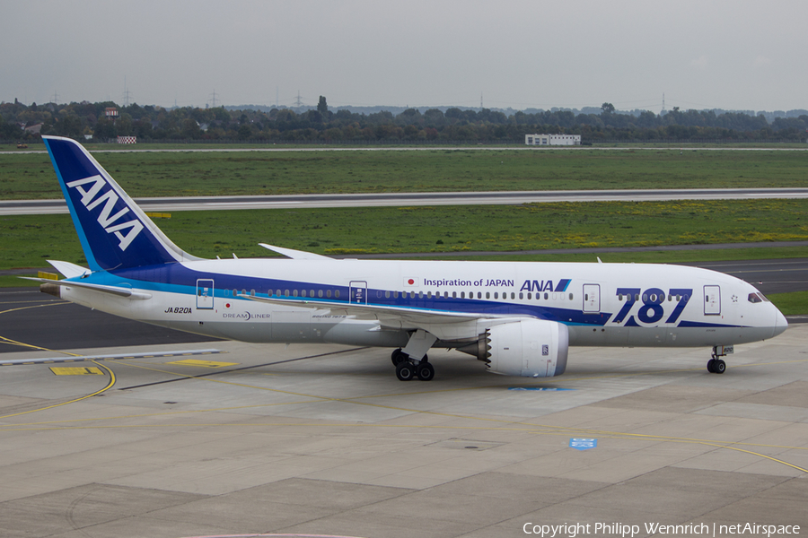 All Nippon Airways - ANA Boeing 787-8 Dreamliner (JA820A) | Photo 88950