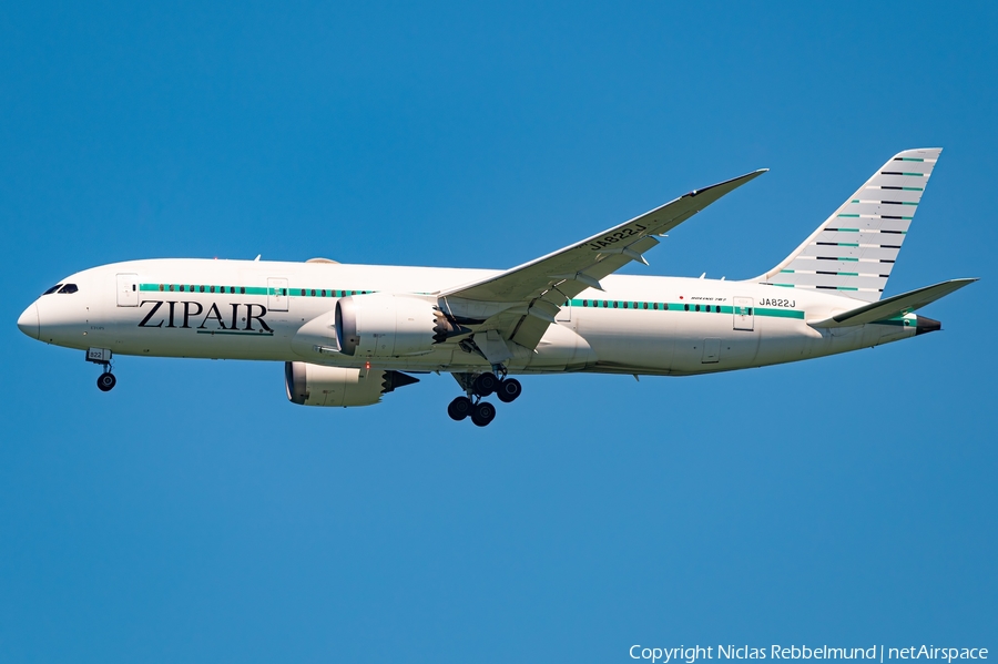 ZIPAIR Boeing 787-8 Dreamliner (JA822J) | Photo 680895
