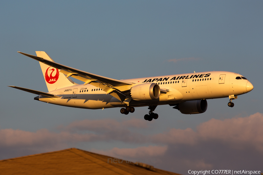Japan Airlines - JAL Boeing 787-8 Dreamliner (JA827J) | Photo 58055