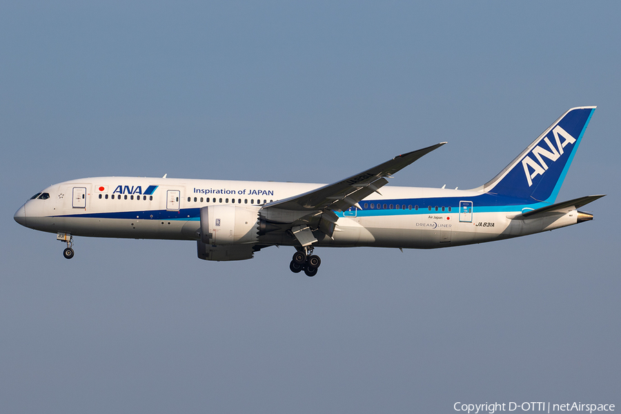 All Nippon Airways - ANA Boeing 787-8 Dreamliner (JA831A) | Photo 287536