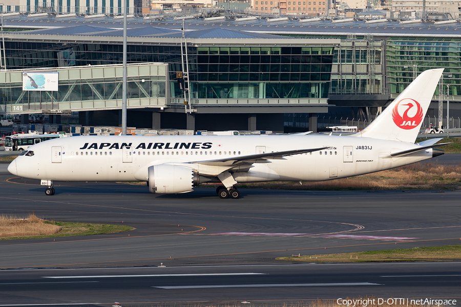 Japan Airlines - JAL Boeing 787-8 Dreamliner (JA831J) | Photo 389168