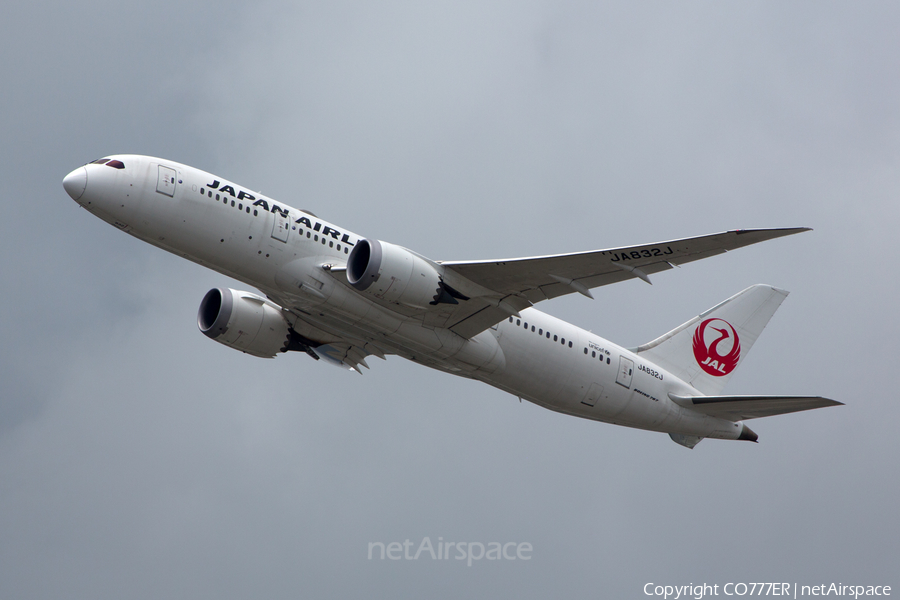 Japan Airlines - JAL Boeing 787-8 Dreamliner (JA832J) | Photo 214944