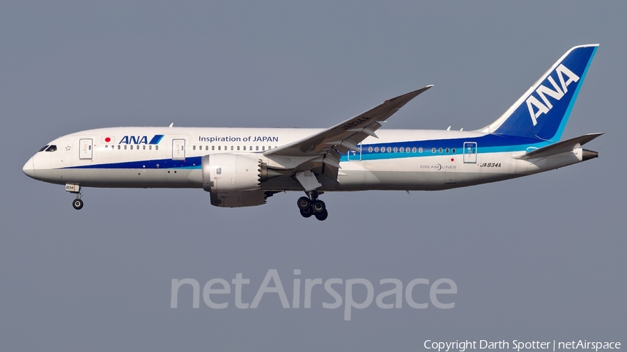 All Nippon Airways - ANA Boeing 787-8 Dreamliner (JA834A) | Photo 205468