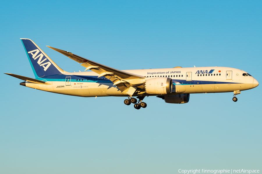 All Nippon Airways - ANA Boeing 787-8 Dreamliner (JA834A) | Photo 543794