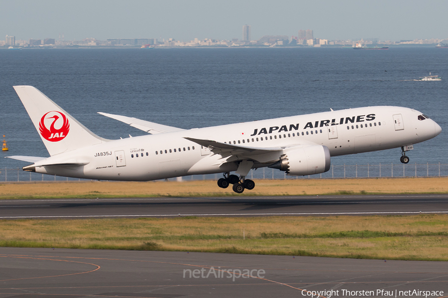 Japan Airlines - JAL Boeing 787-8 Dreamliner (JA835J) | Photo 78798