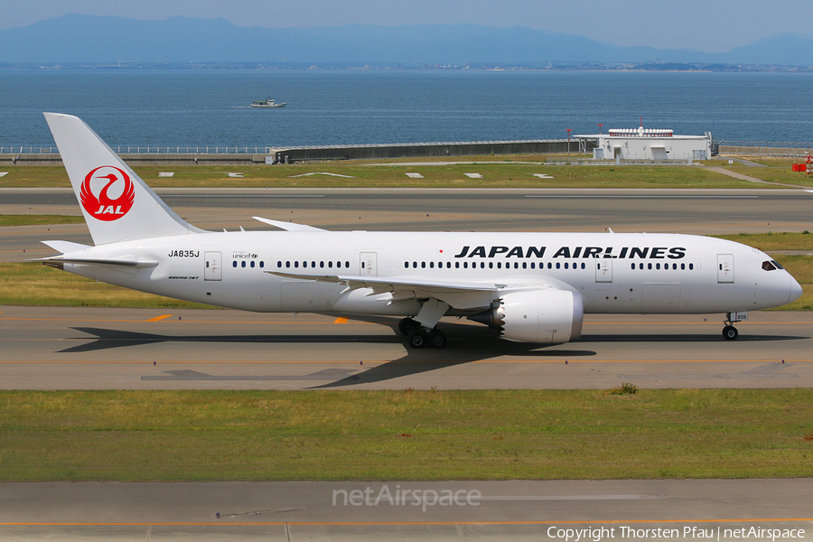Japan Airlines - JAL Boeing 787-8 Dreamliner (JA835J) | Photo 77152