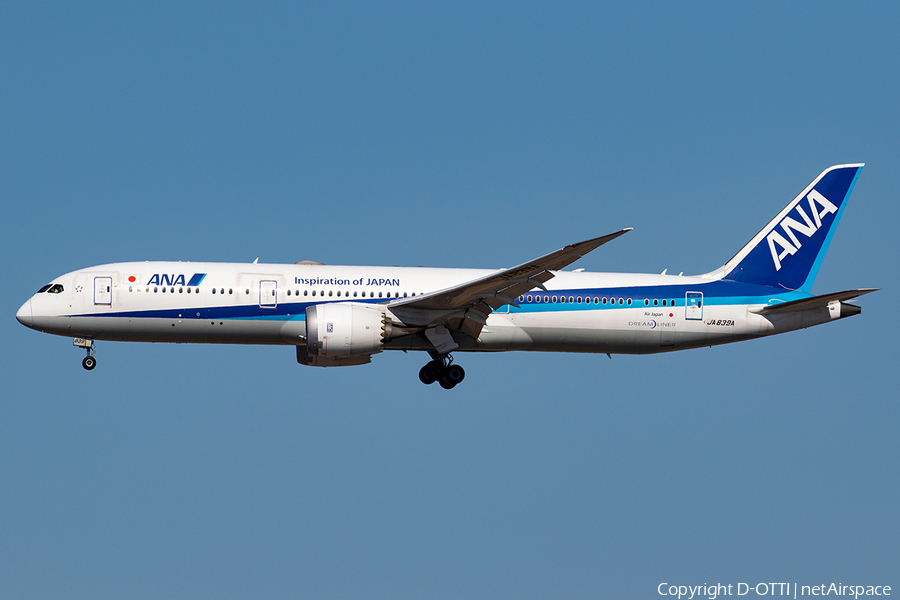 All Nippon Airways - ANA Boeing 787-9 Dreamliner (JA839A) | Photo 387410