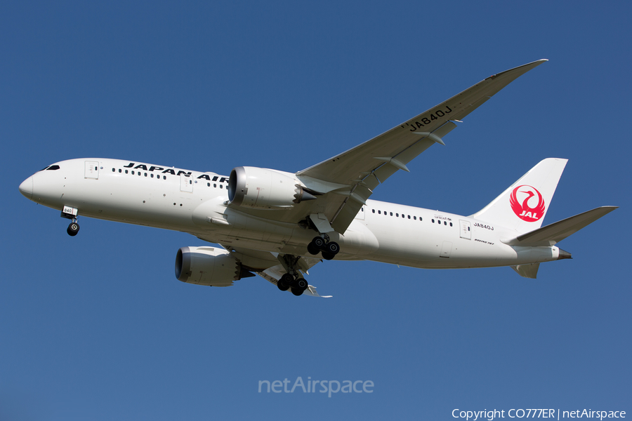 Japan Airlines - JAL Boeing 787-8 Dreamliner (JA840J) | Photo 117924