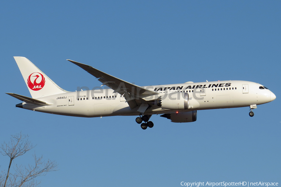 Japan Airlines - JAL Boeing 787-8 Dreamliner (JA840J) | Photo 72065